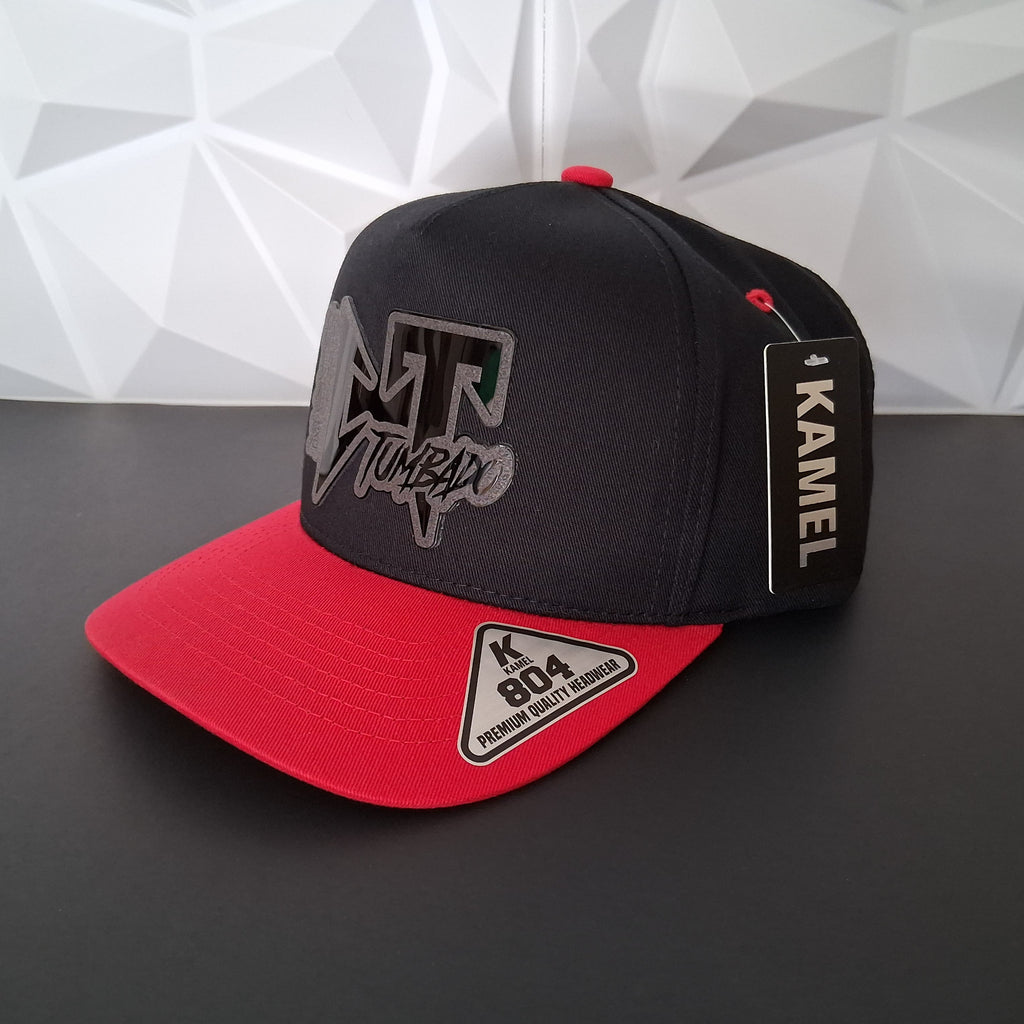 Gorra Snapback - Negra/Rojo - Placa CT Tumbado