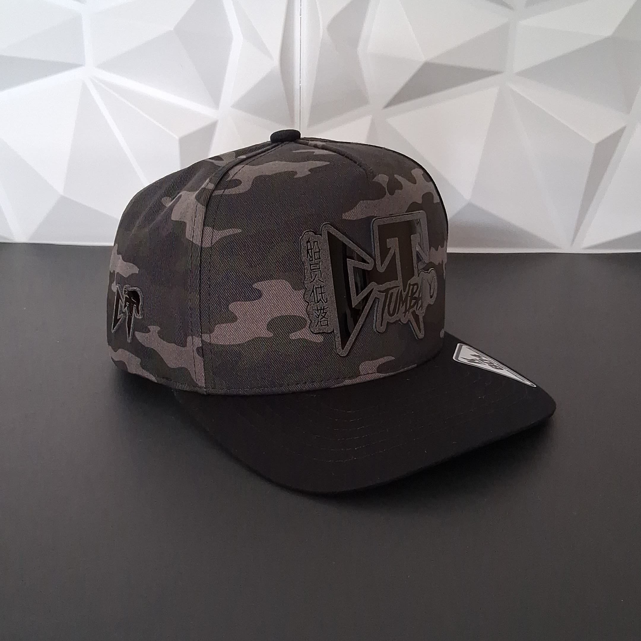 Gorra Snapback Negro/Camuflaje - Placa CT Tumbado