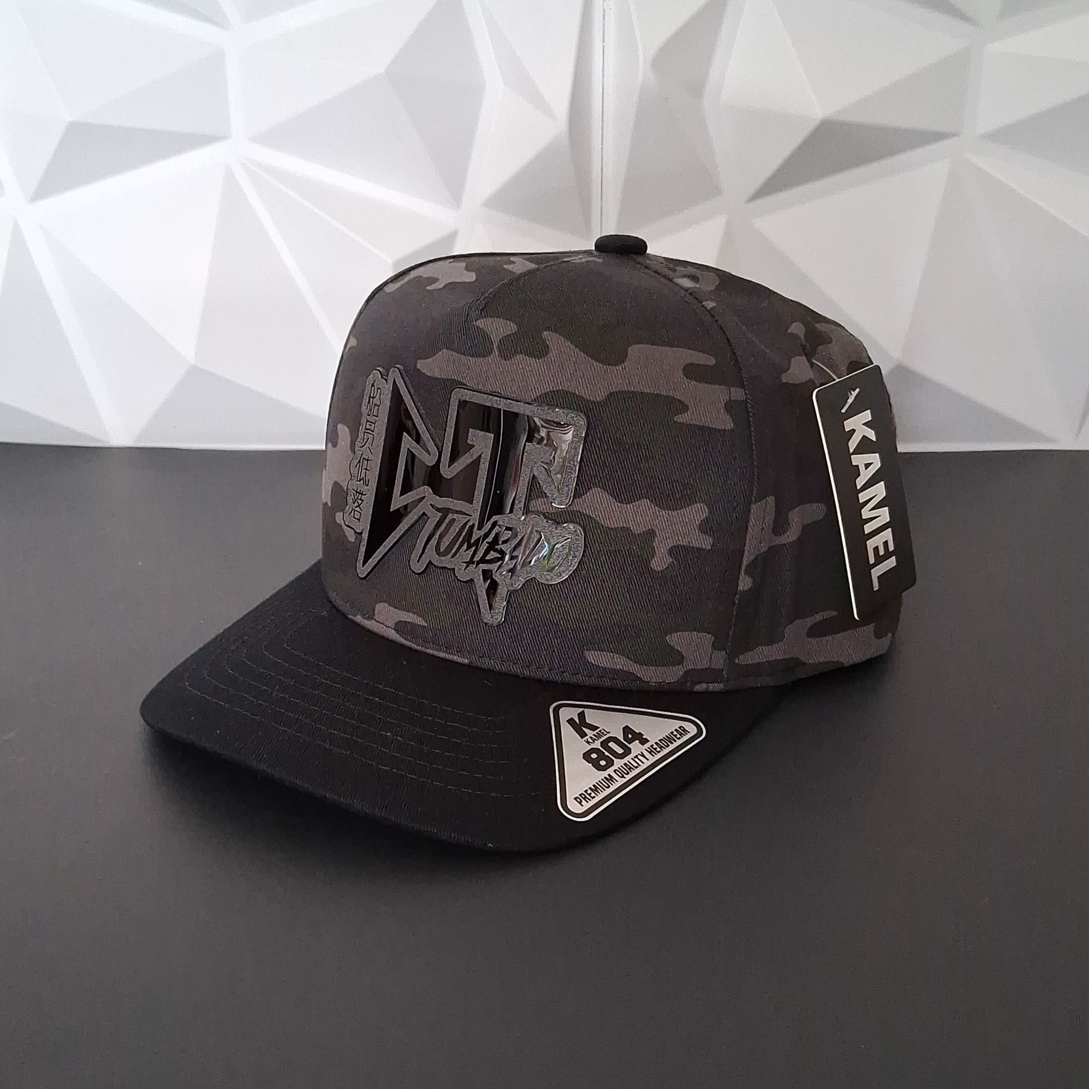 Gorra Snapback Negro/Camuflaje - Placa CT Tumbado