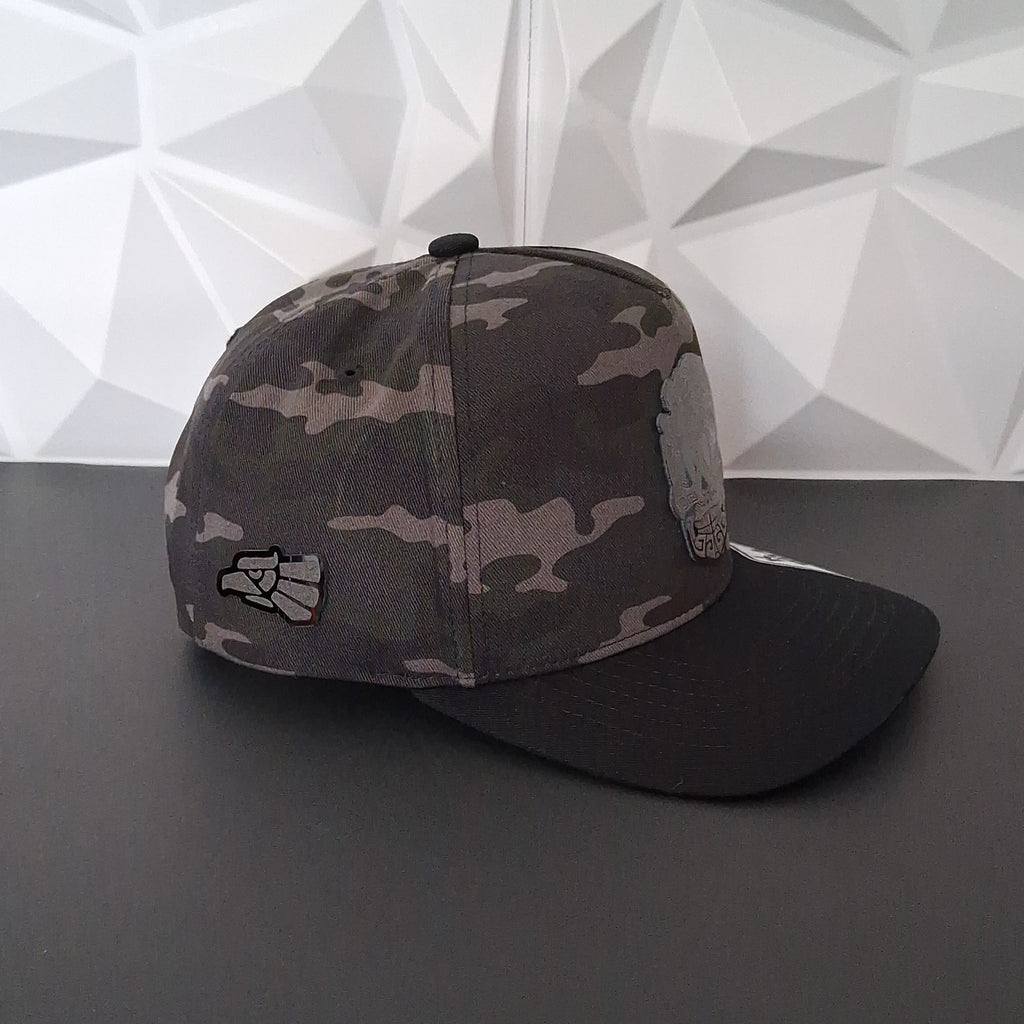 Gorra Snapback Camuflaje - Placa Skull Mexico