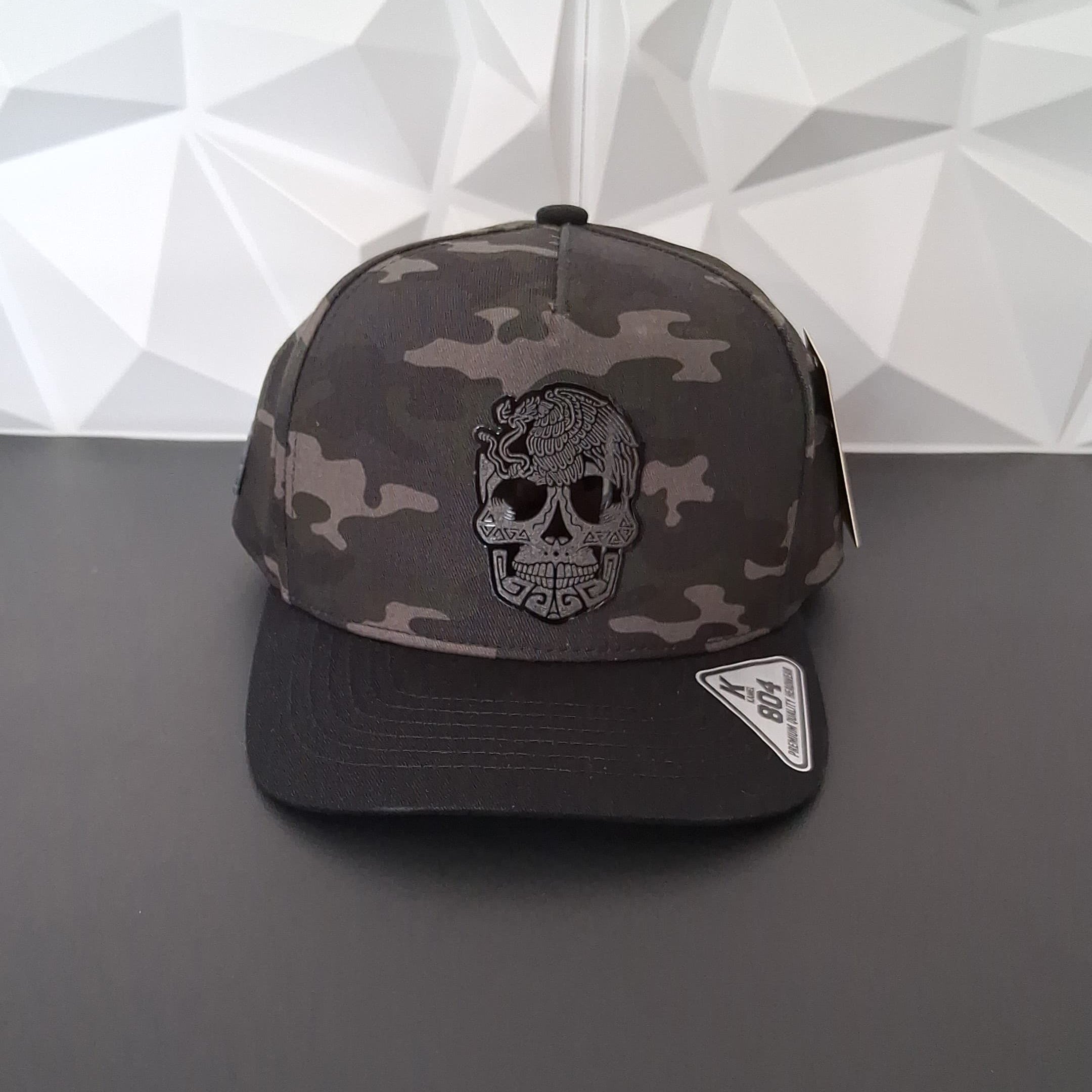 Gorra Snapback Camuflaje - Placa Skull Mexico