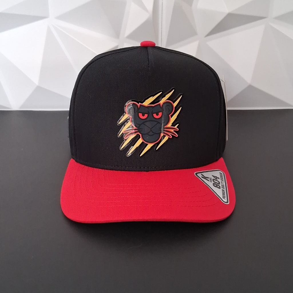 Gorra Snapback Negro/Rojo - Placa Pink Panther