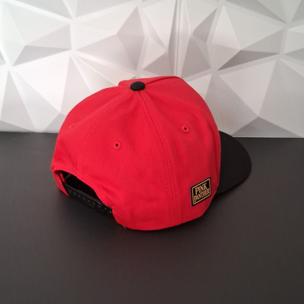 Gorra Snapback Rojo/Negro - Placa Pink Panther