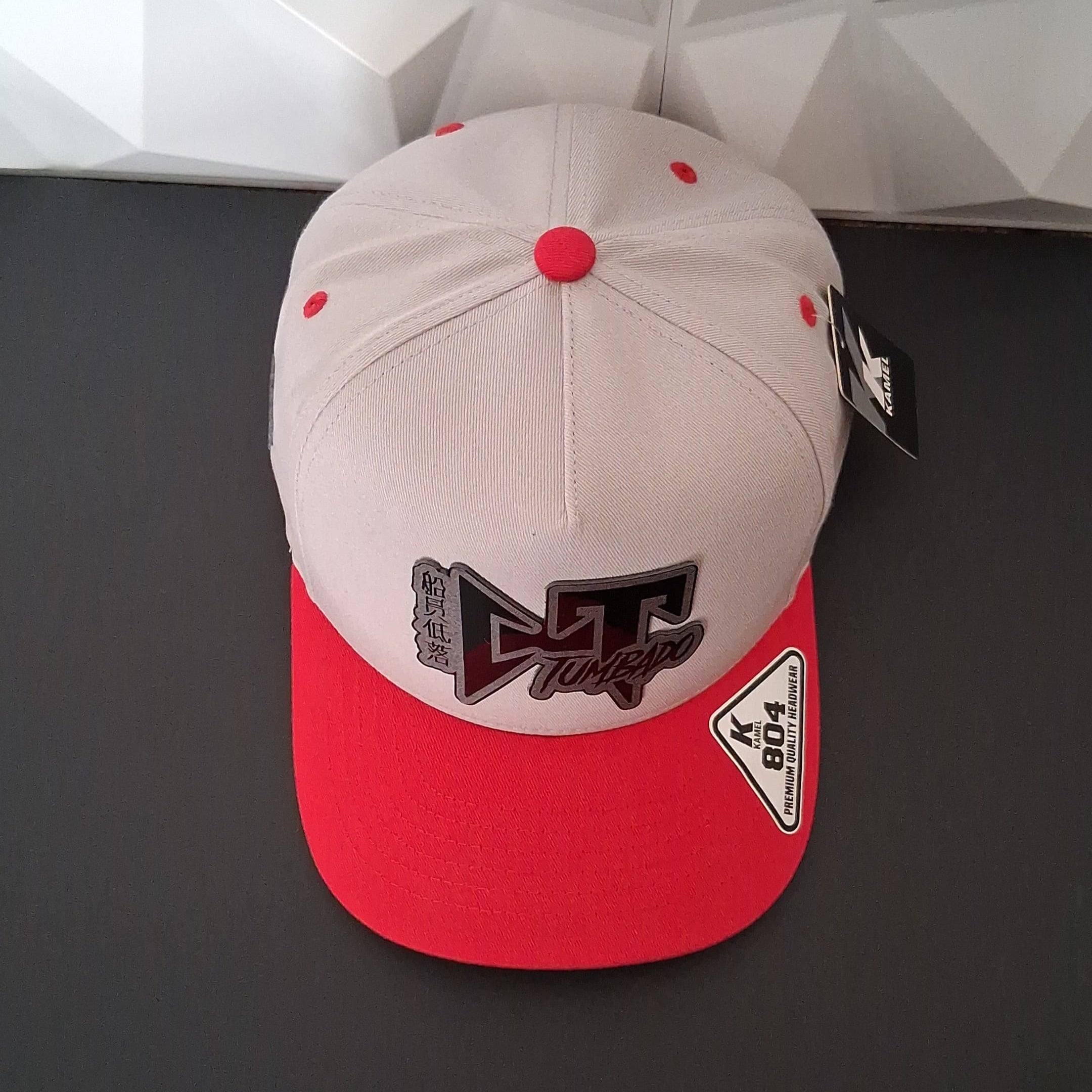 Gorra Snapback- Gris/Rojo Placa - CT Tumbado