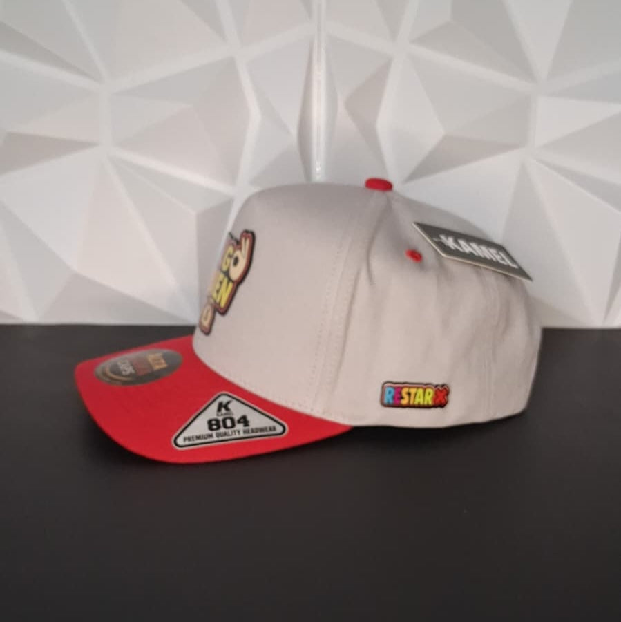 Gorra Snapback - Gris/Rojo Placa - ALGO BIEN