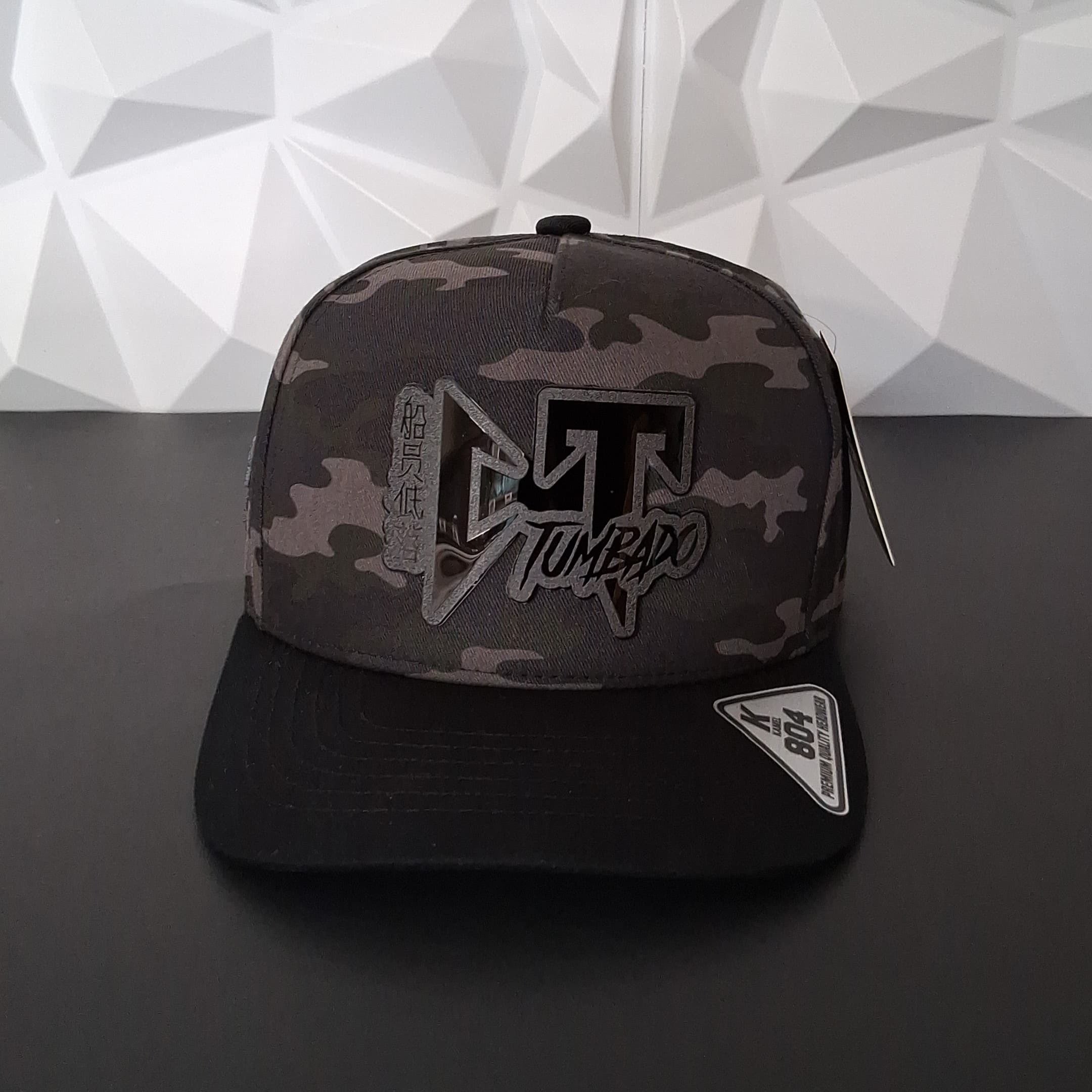 Gorra Snapback Negro/Camuflaje - Placa CT Tumbado