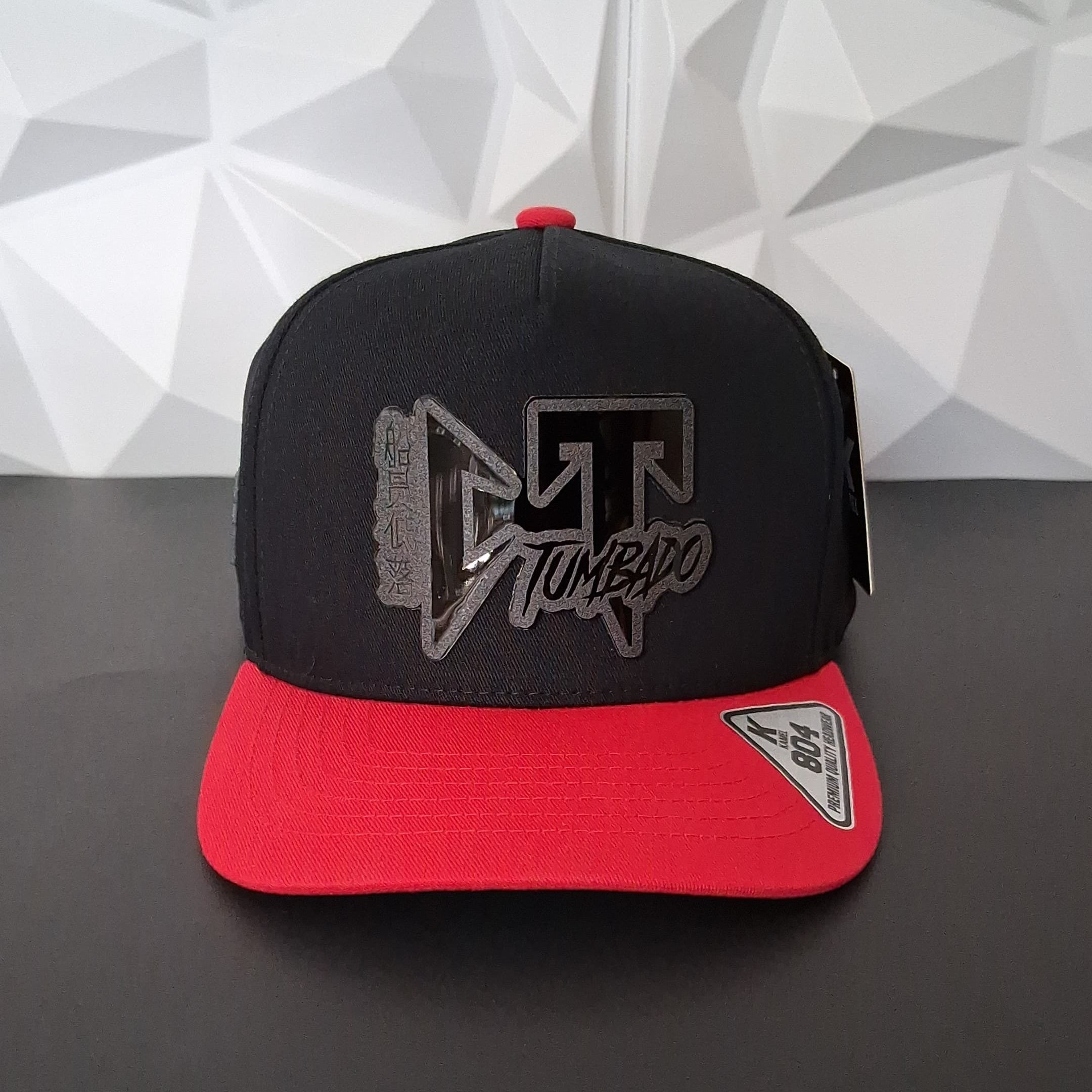 Gorra Snapback - Negra/Rojo - Placa CT Tumbado